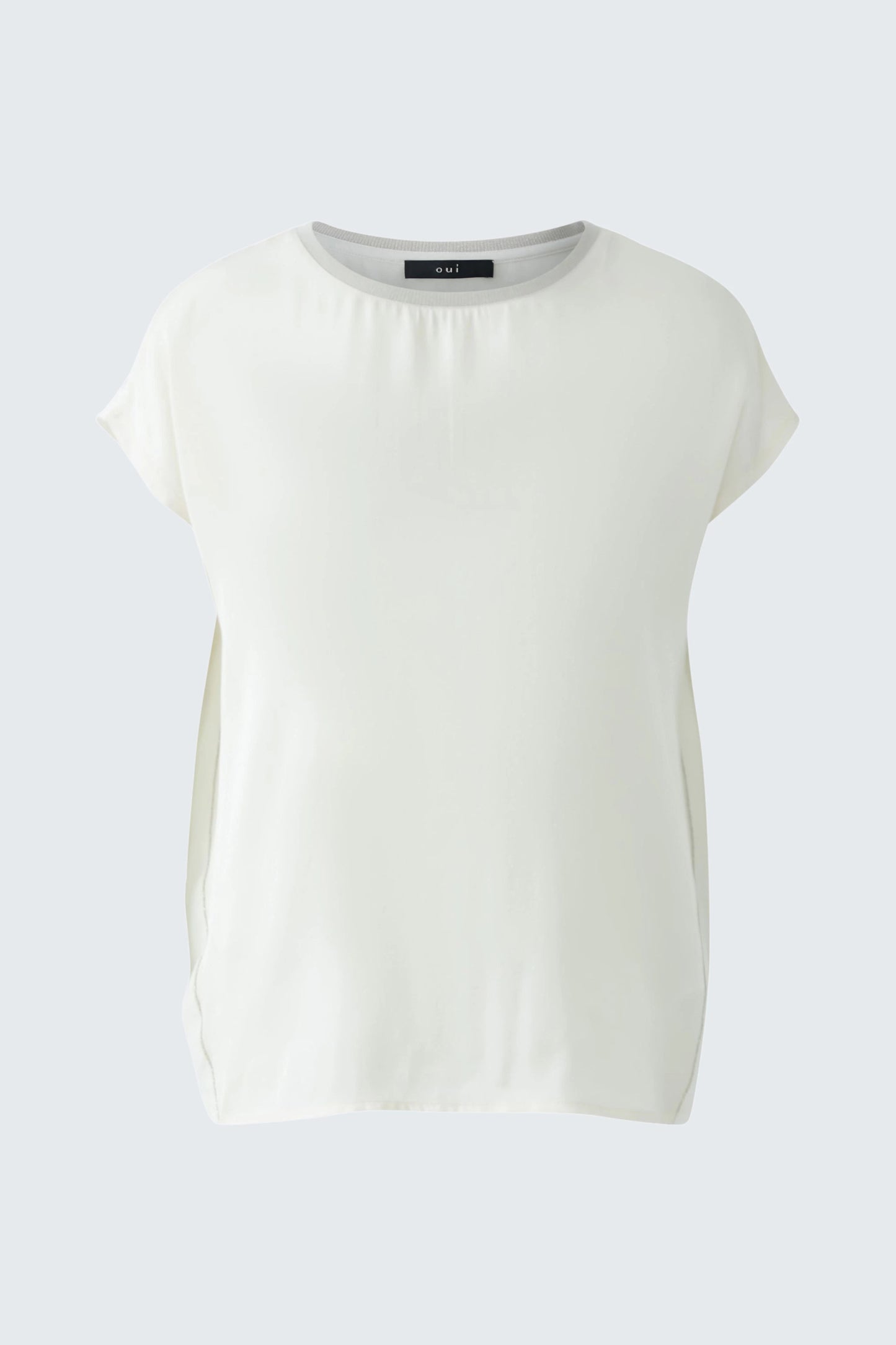 Oui Kortermet Bluse Gardenia
