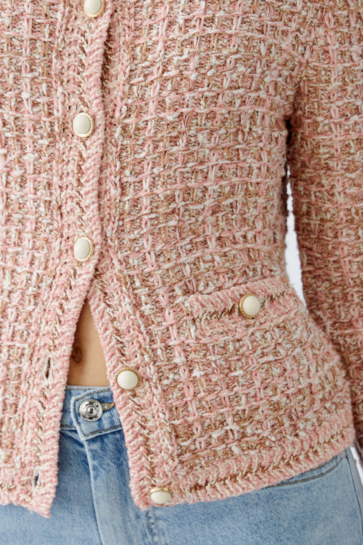 Oui Cardigan Rosegold