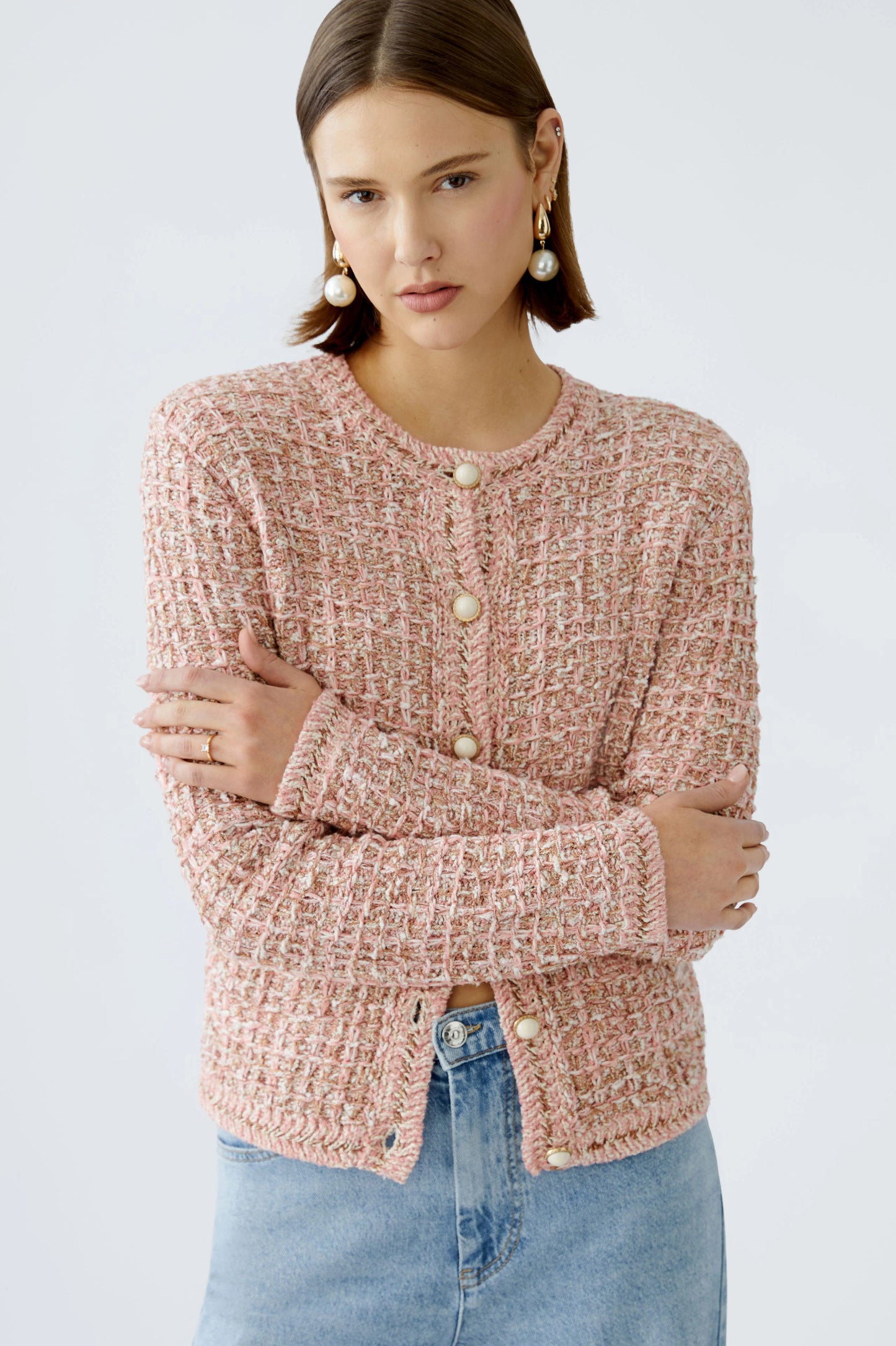 Oui Cardigan Rosegold
