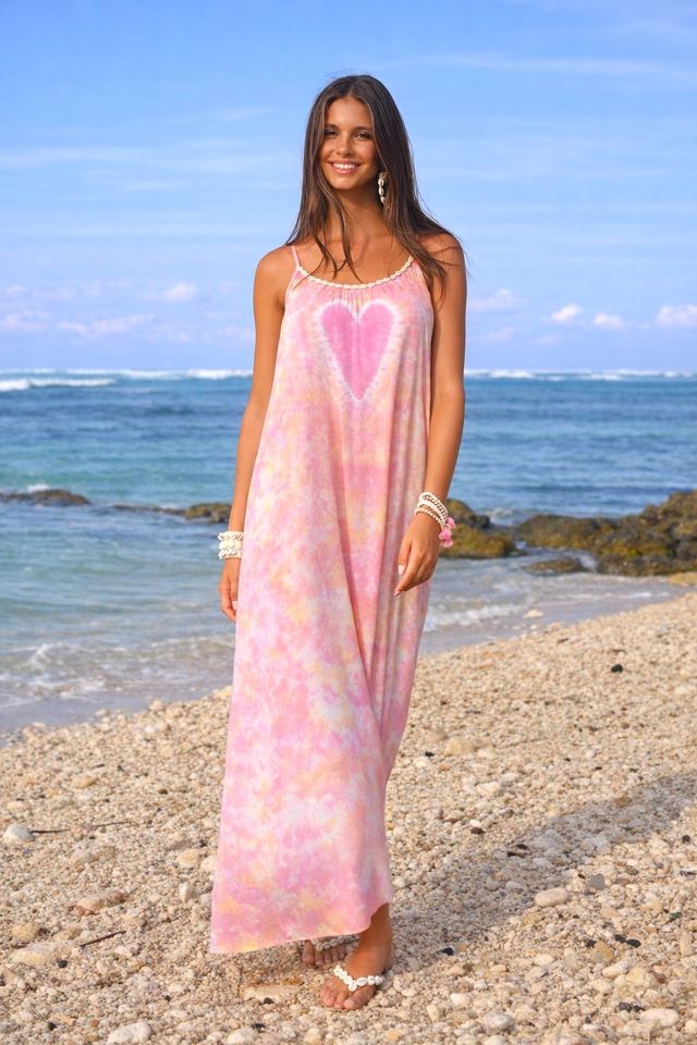 Hot Lava Anna Dress Pink Beach