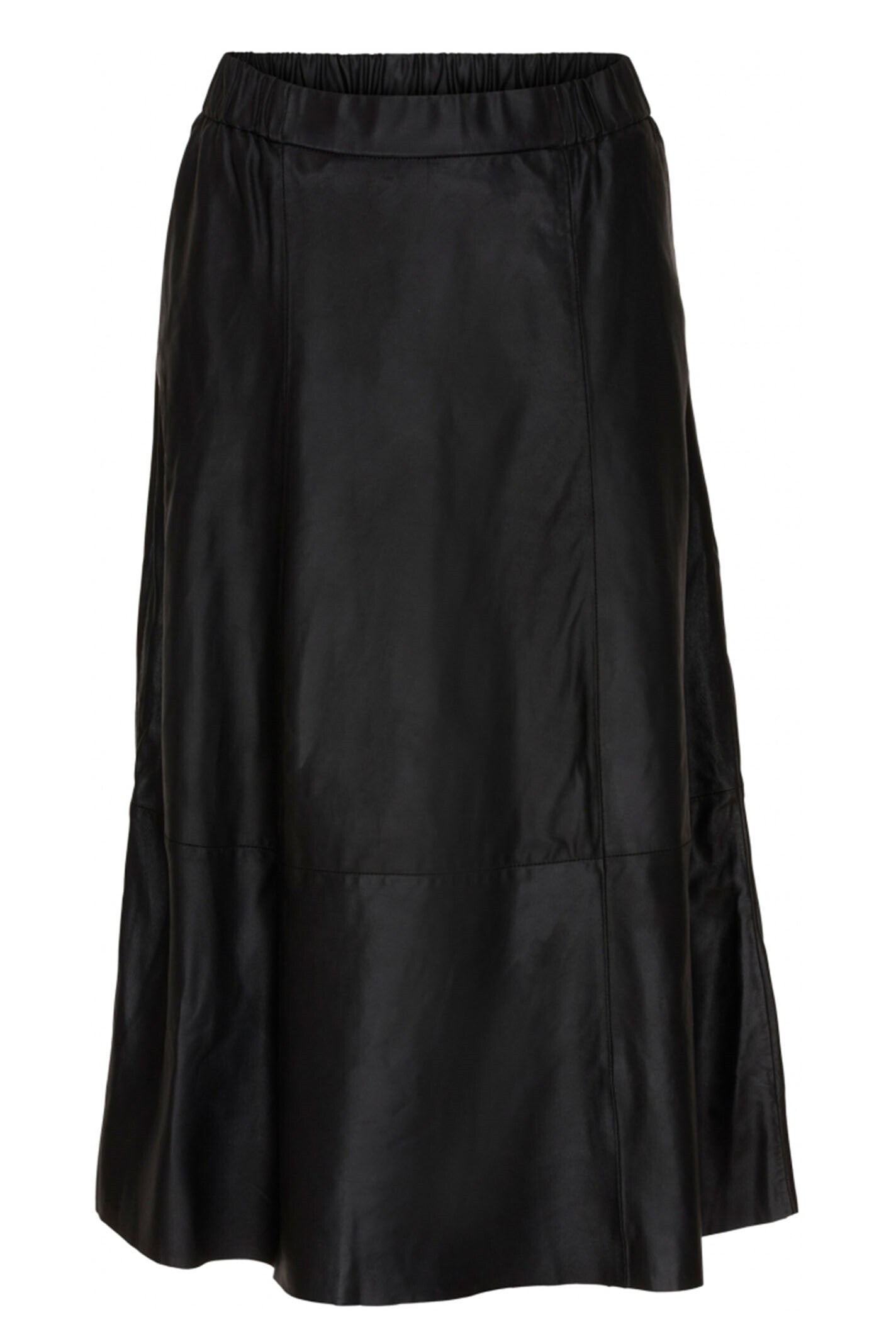 Notyz Long Leather Skirt 11132 Black