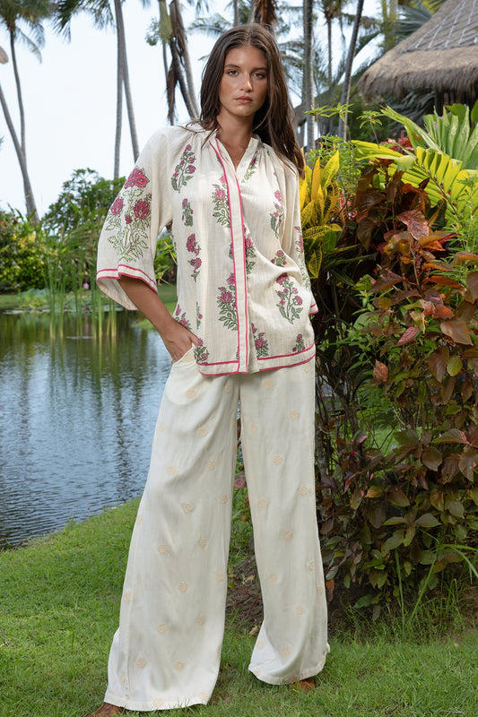Miss June Tara Pants Off White