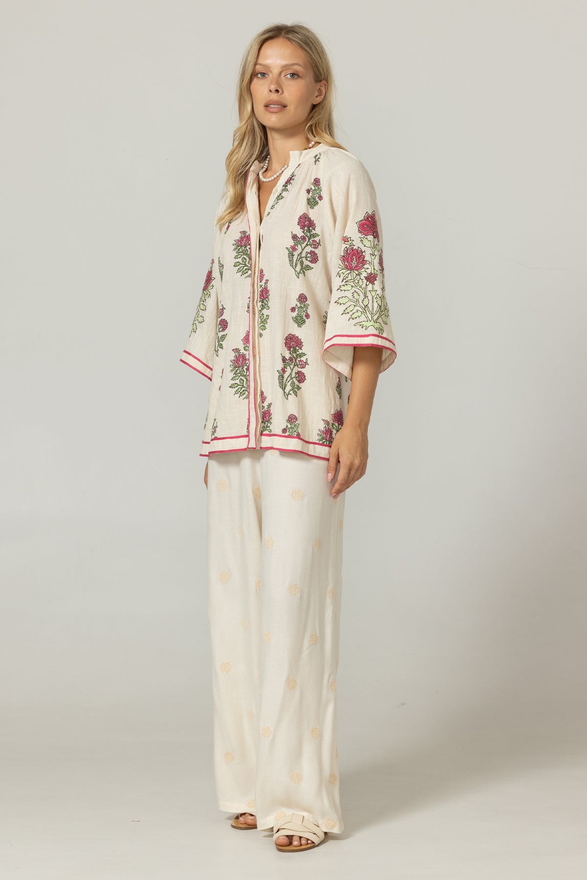 Miss June Tara Pants Off White