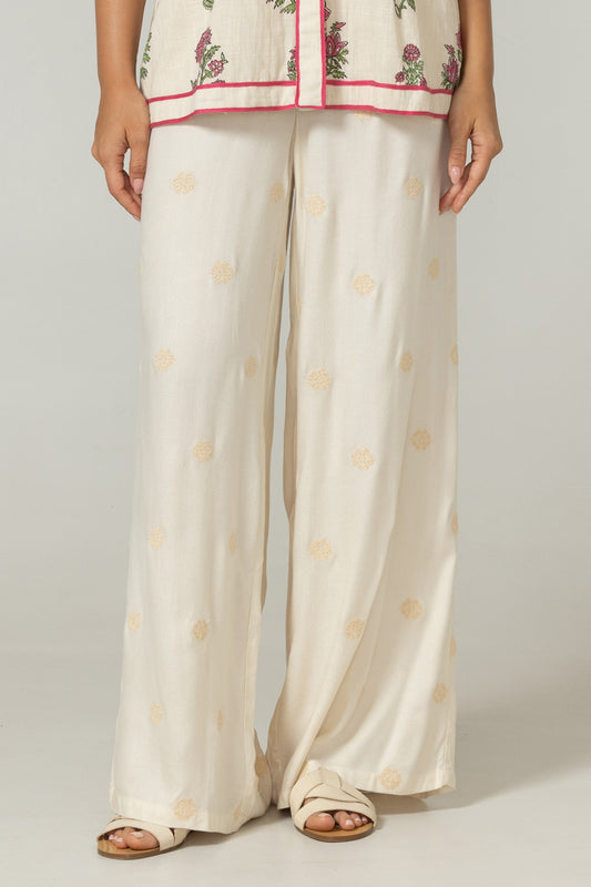 Miss June Tara Pants Off White