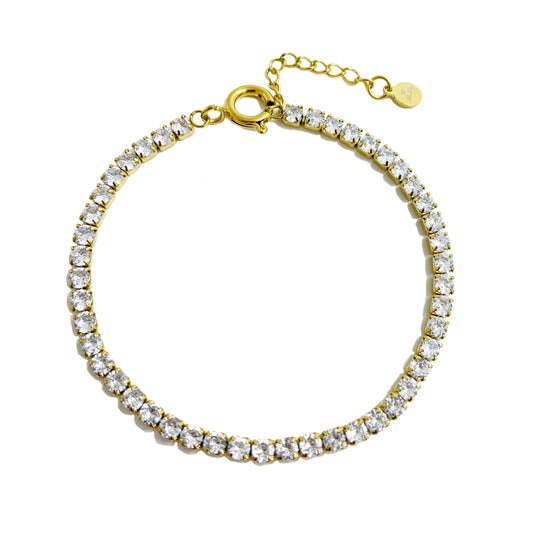 ByJolima Celine Tennisbracelet, Crystal Gold