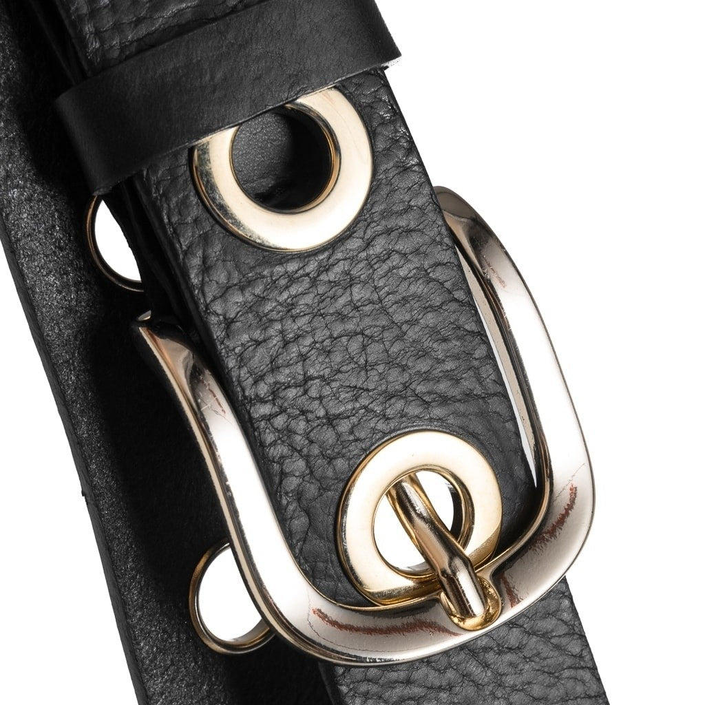 Depeche Jeans Belt Black w/gold