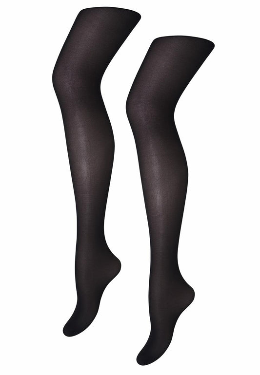 SneakyFox Micro 40 Denier 2-pack Tights Black