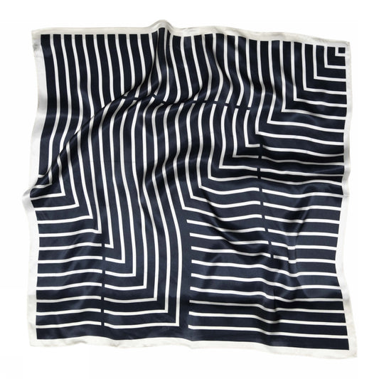 SneakyFox Lines Silkeskjerf, Navy