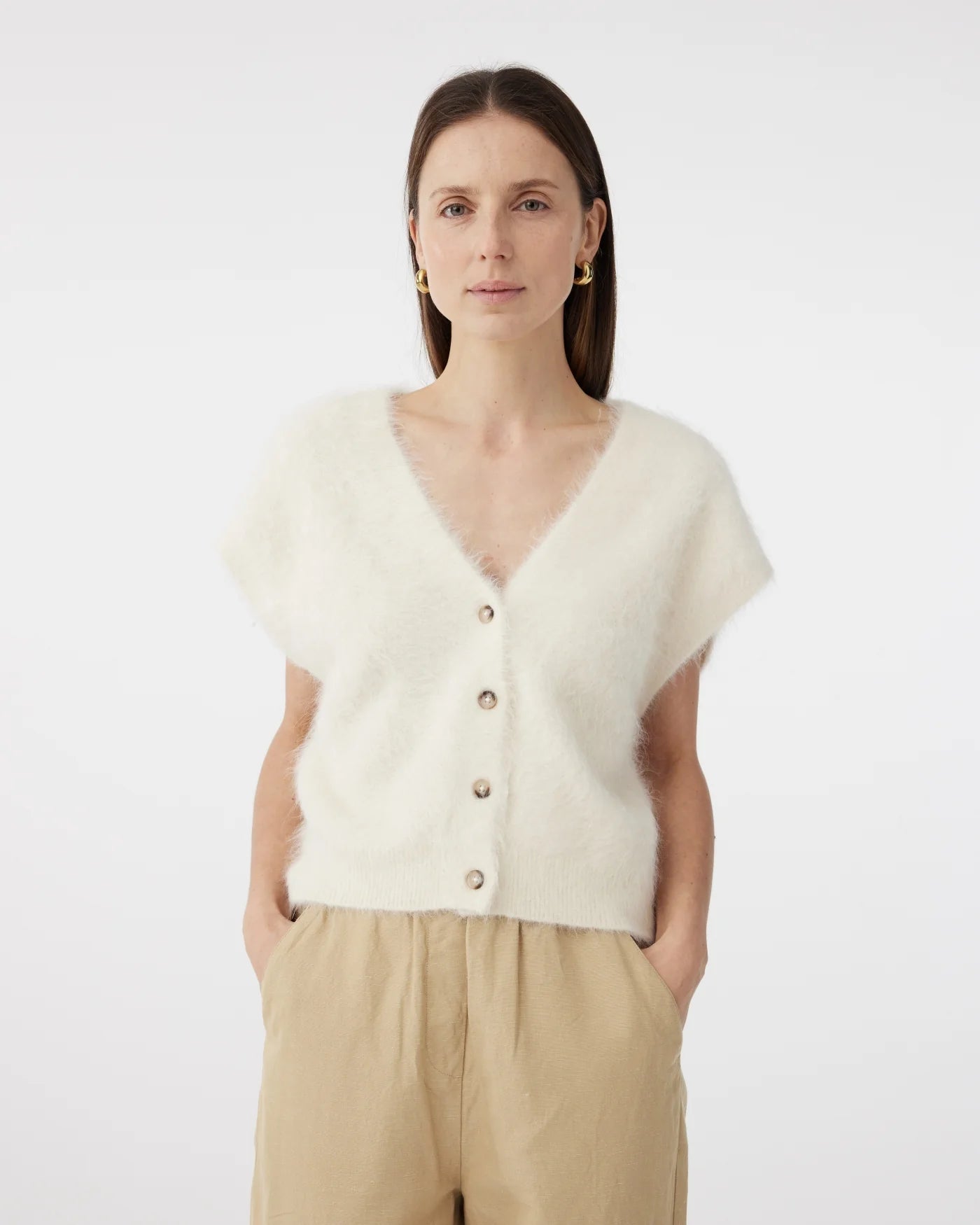 Knit-ted Constanze Cardigan Off White