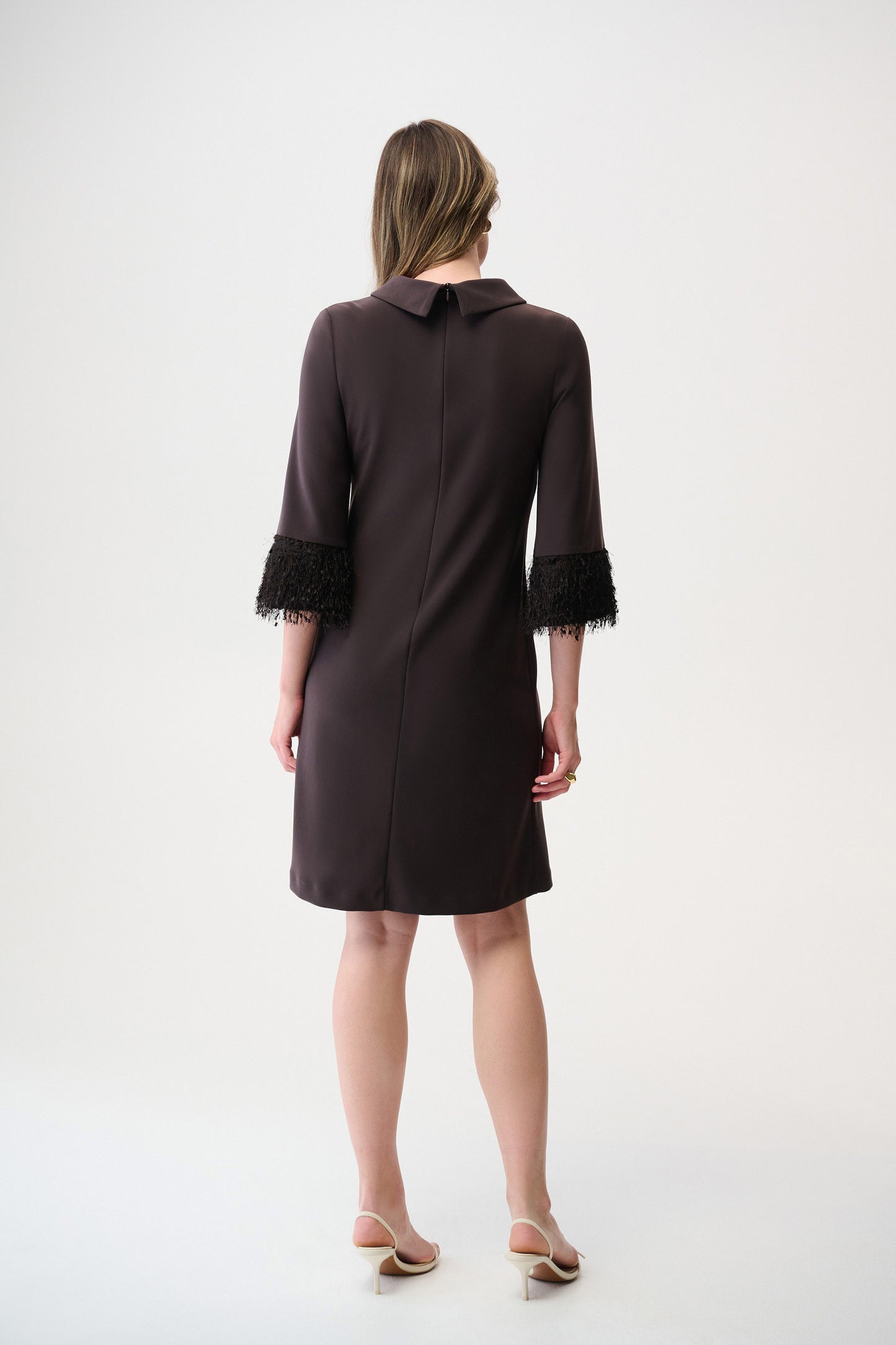 Joseph Ribkoff Silky Knit & Novelty A-Line Dress Brun 253054