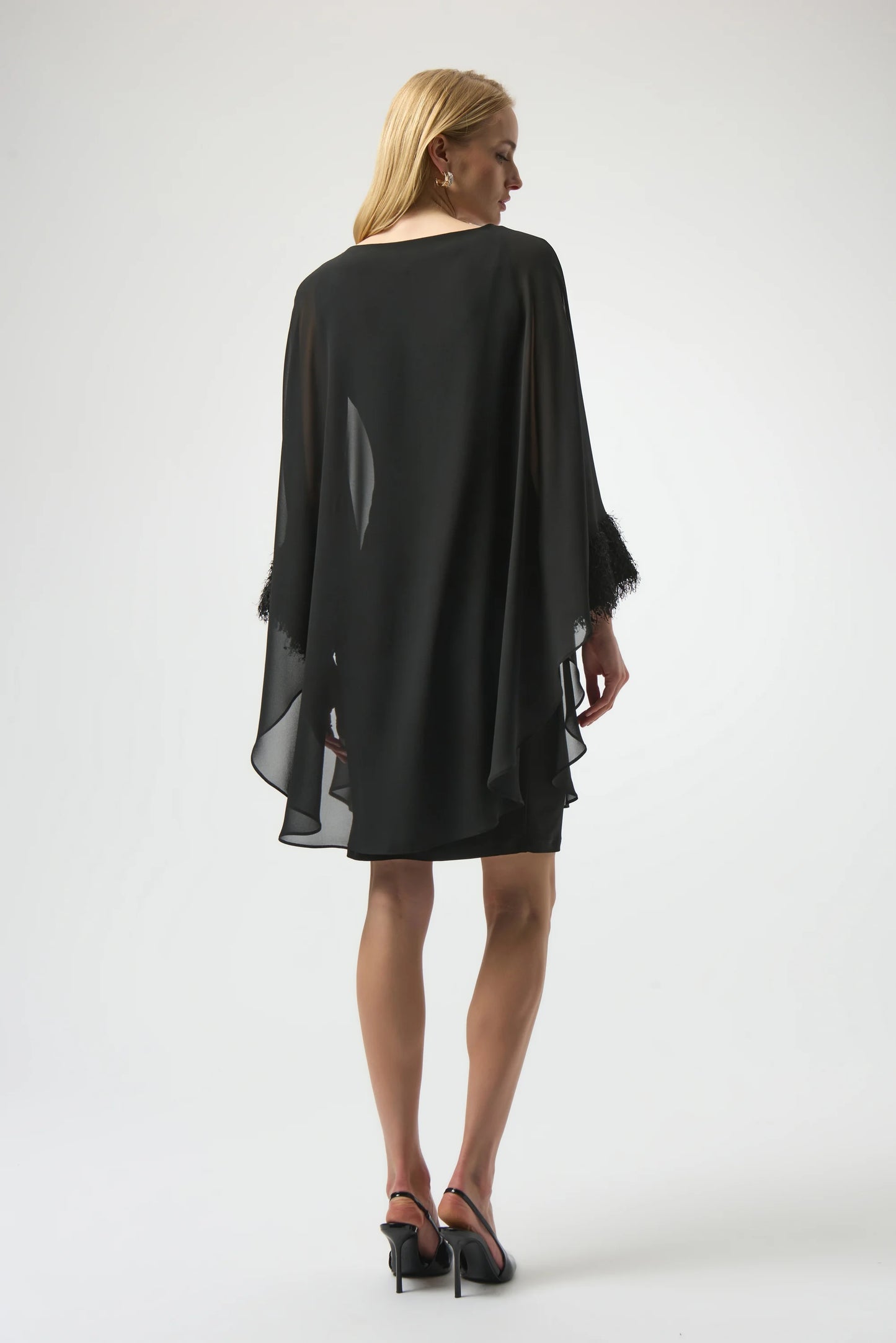 Joseph Ribkoff Silky Knit & Chiffon Layered Dress