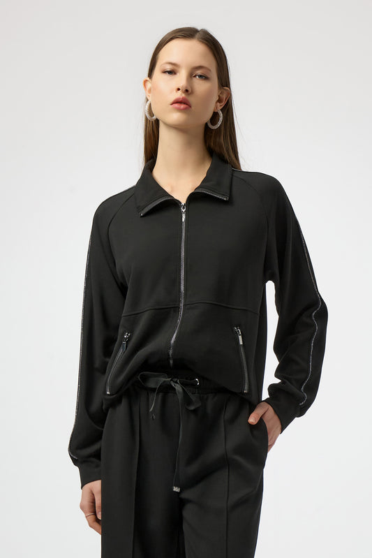Joseph Ribkoff Scuba Jersey Jacket - Black