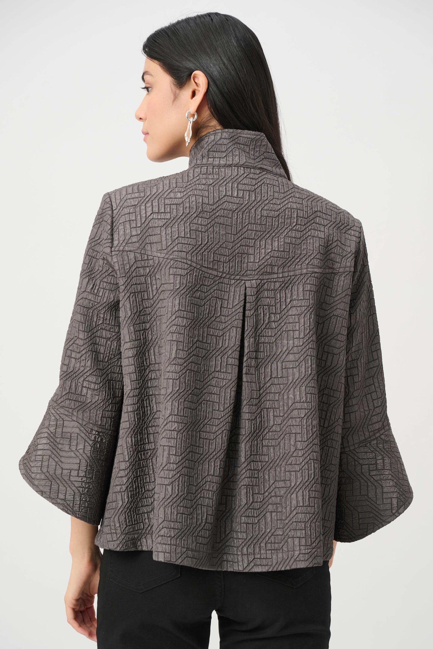Joseph Ribkoff Geometric Jacquard Trapeze Jacket - 263152