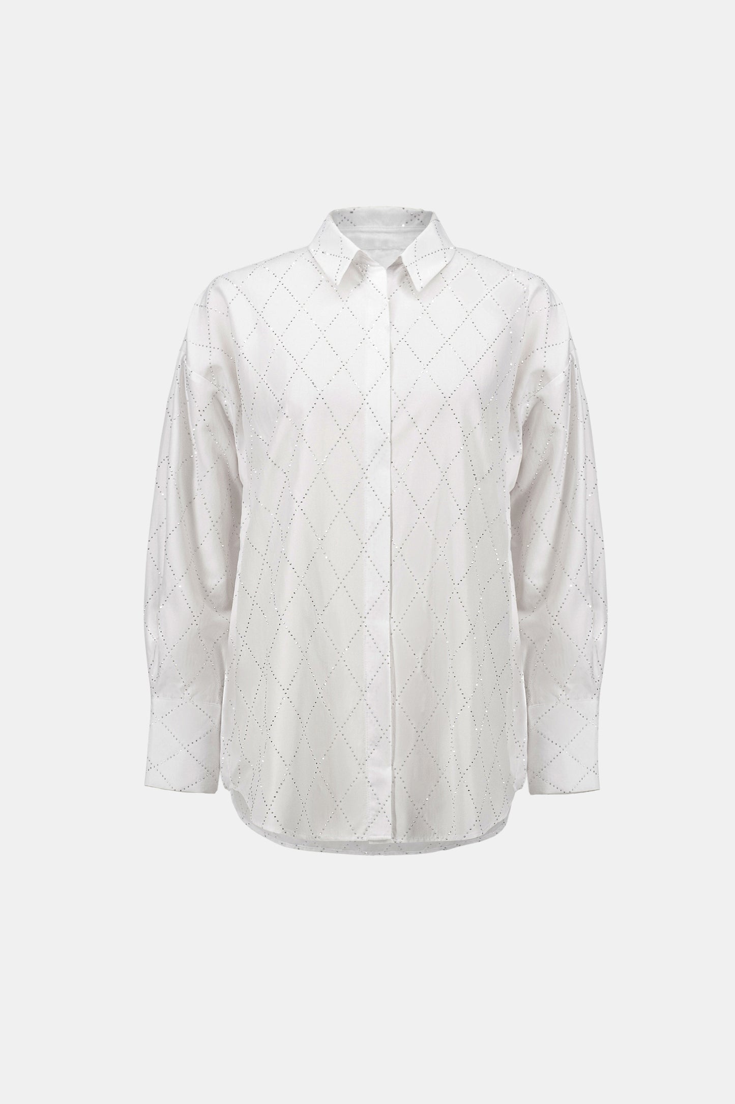 Joseph Ribkoff Tencel Boxy Blouse With All-Over Rhinestone Detail 263922