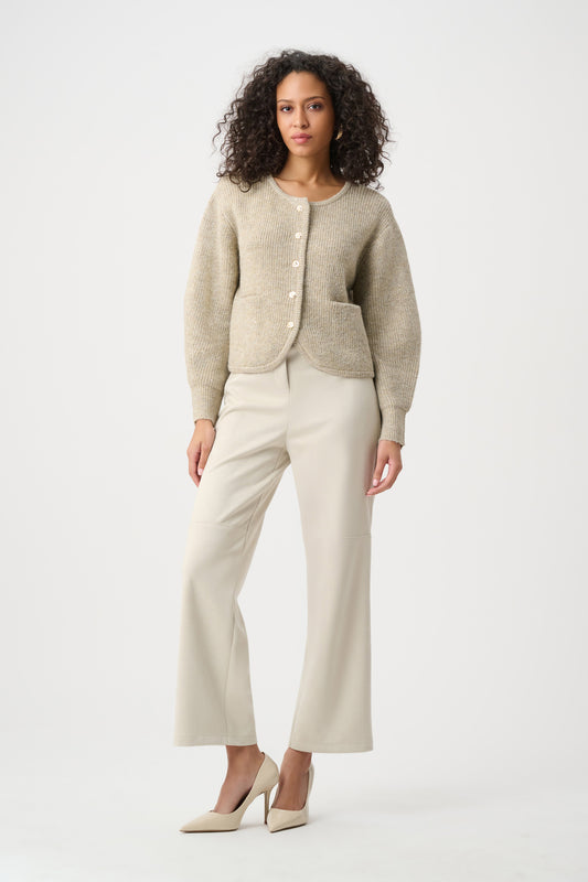 Joseph Ribkoff Sweater Knit Sequined Boxy Crewneck Cardigan - 263958