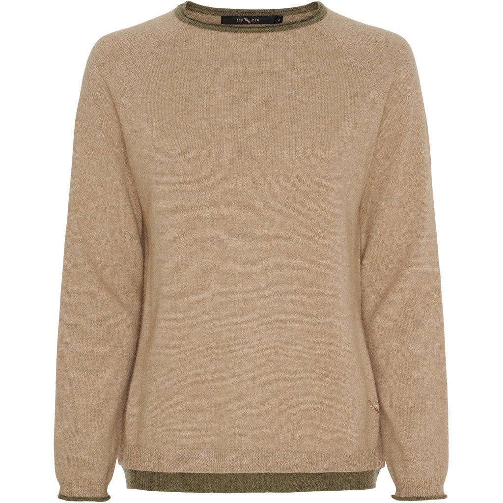 Notyz - BTF Astrid Cashmere Pullover (500153) Camel Melange/Olive