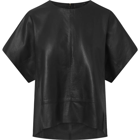 Depeche Sandra Skinnbluse Sort
