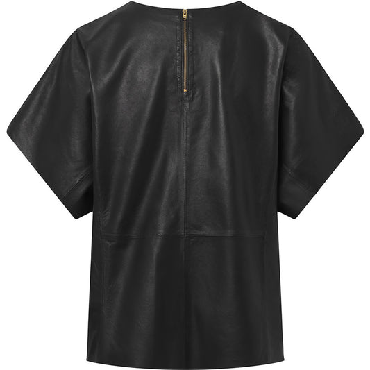 Depeche Sandra Skinnbluse Sort