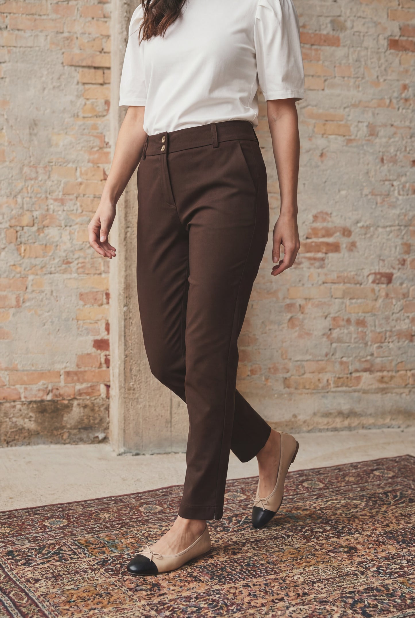 Isay Chino Pants Dark Brown