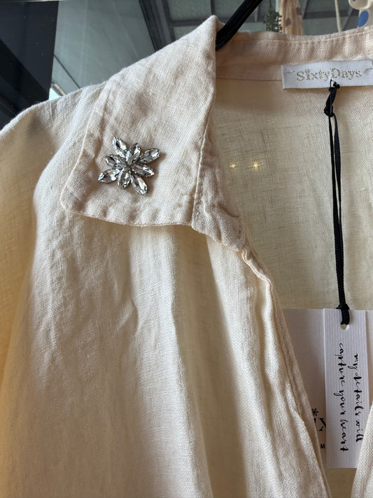 Sixtydays Bella Linbluse Beige