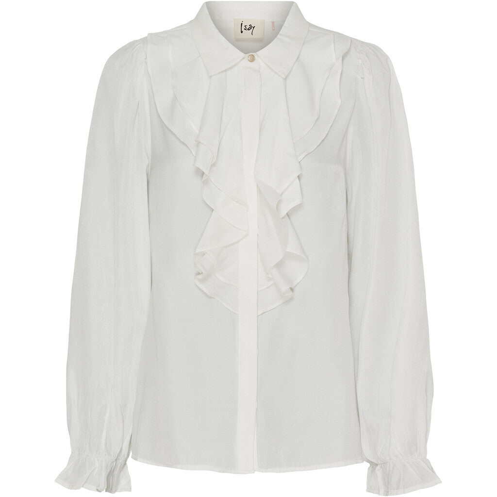 Isay Emily Flounce Bluse Off White