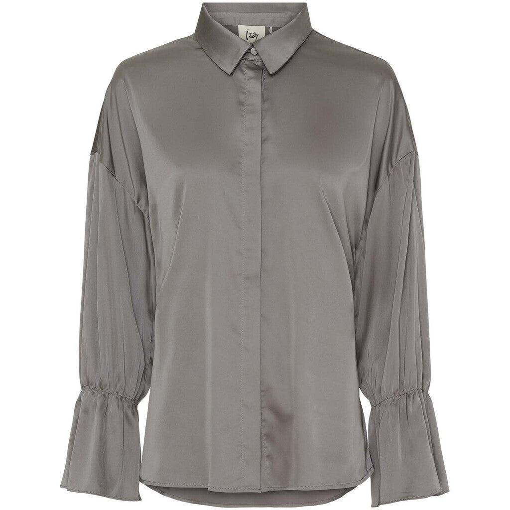 Isay Steff Flounce Bluse Grey