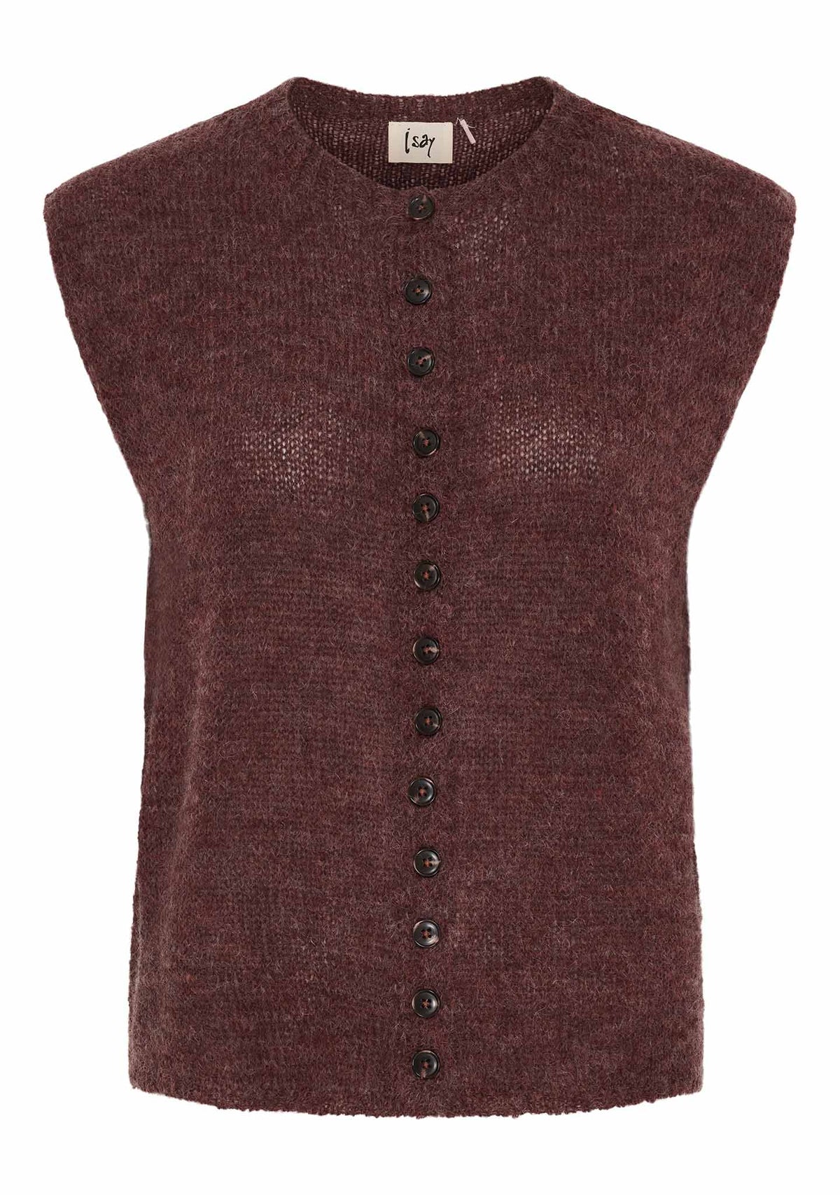 Isay Cosima Waistcoat Wine Melange