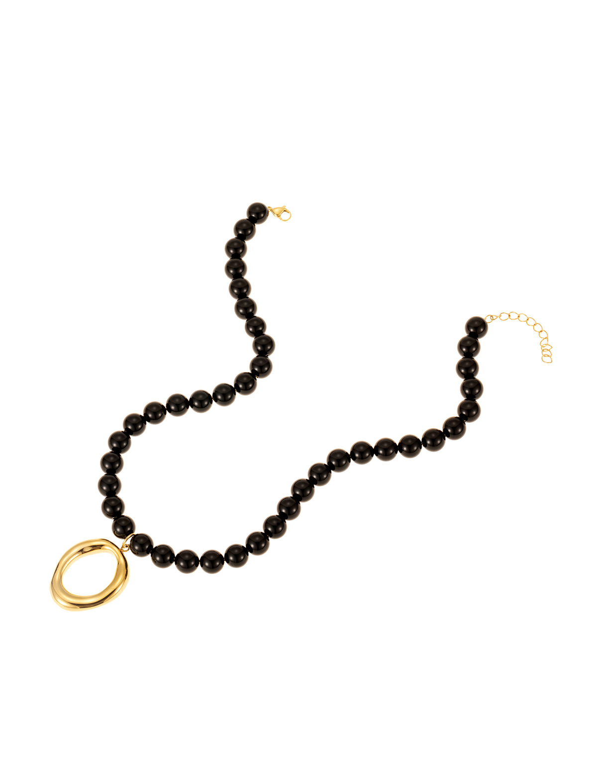 ByJolima Halo Black Bead Necklace