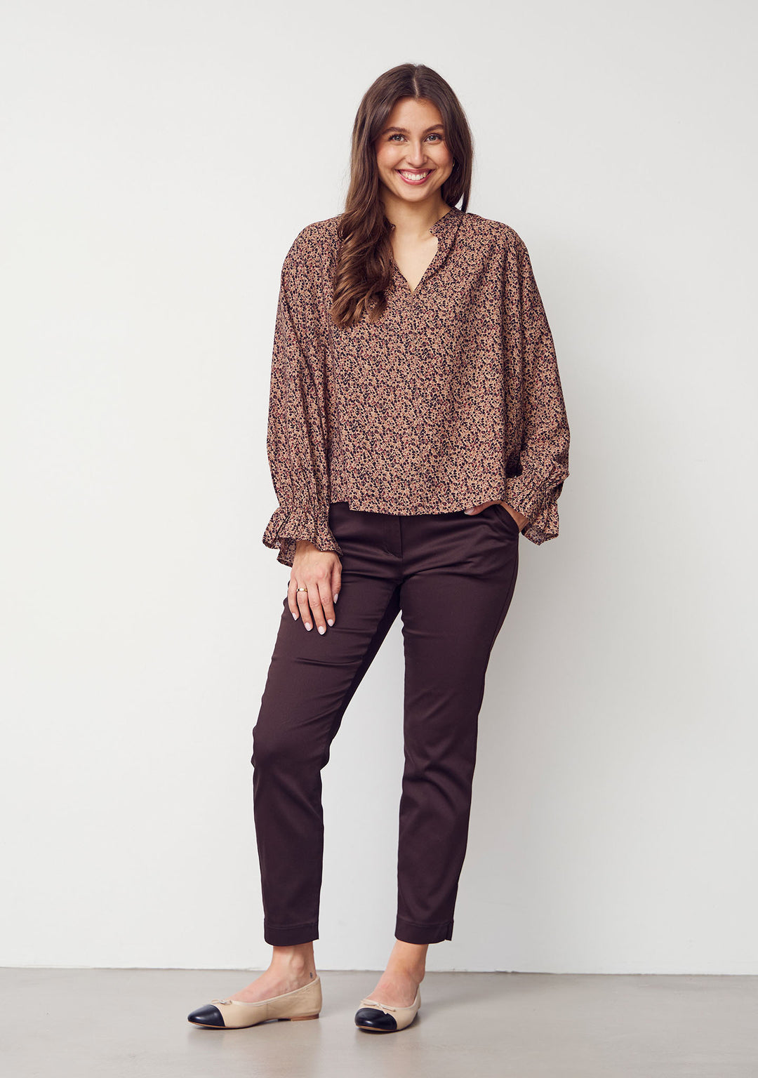 Isay Ane Bluse Wine Flower