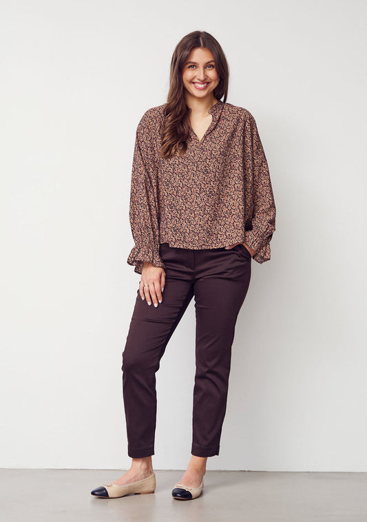 Isay Ane Bluse Wine Flower