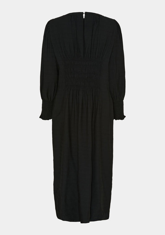 Isay Ane Smock Dress Black