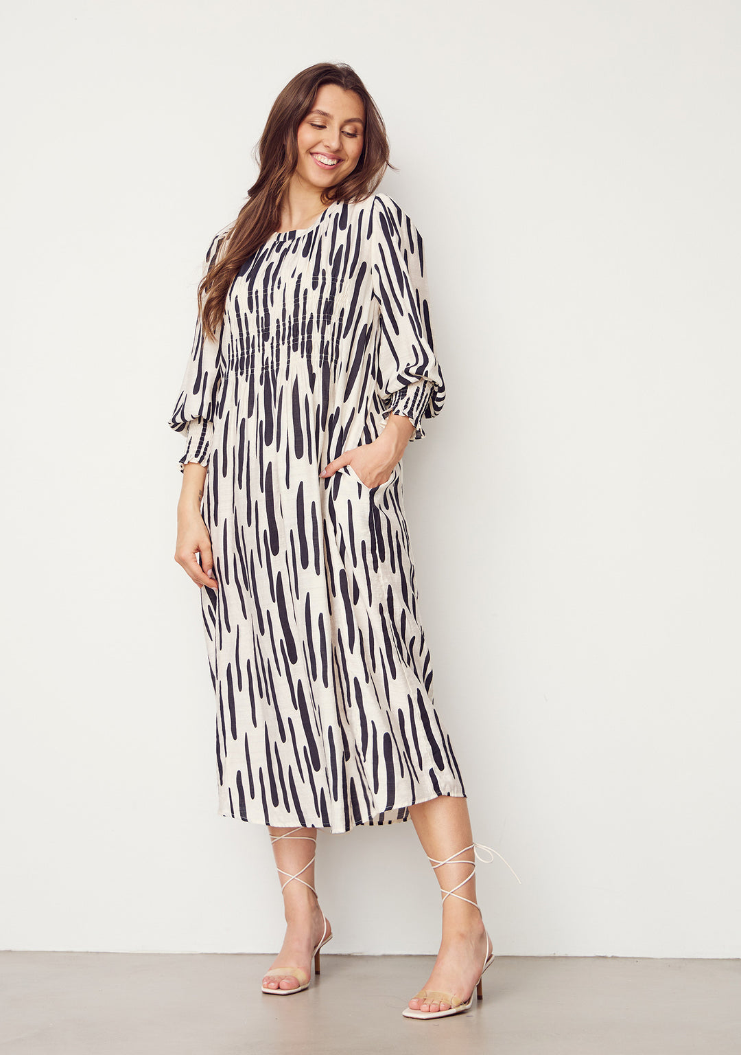Isay Ane Smock Dress Black