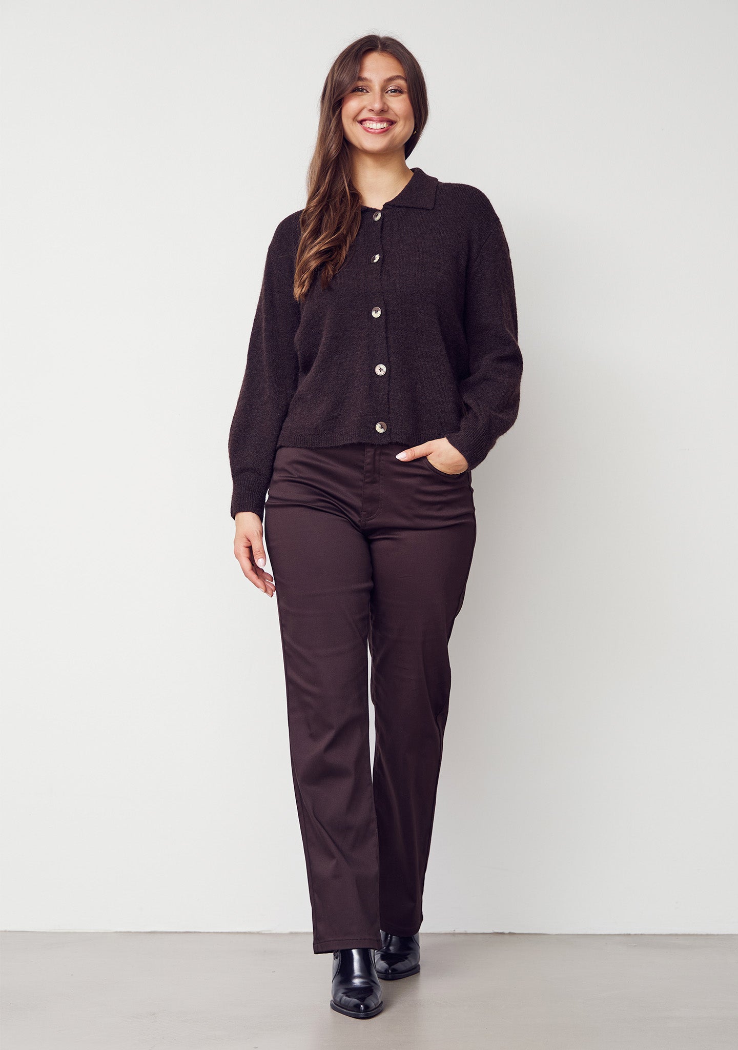 Isay Chino Pants Dark Brown