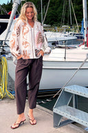 Black Colur Holly Bluse Off White