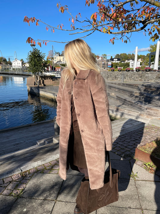 Notyz Bogota Coat Dark Taupe