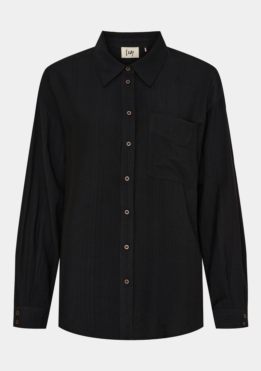 Isay Elly Basic Shirt Black