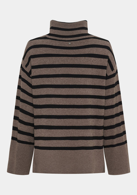 Isay Frigga Rollneck Pullover Potato black stripe