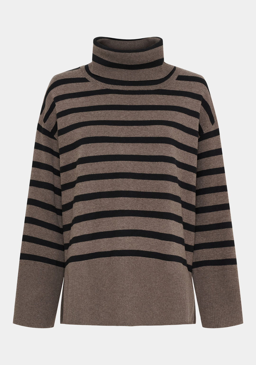 Isay Frigga Rollneck Pullover Potato black stripe