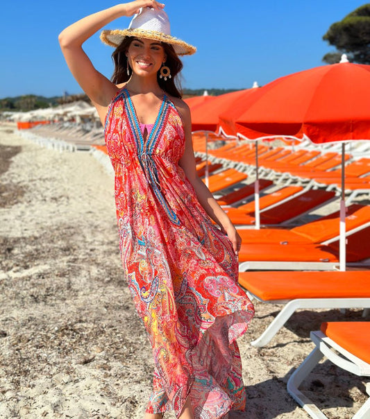 Valery Vain Hi-Lo Dress Aperol