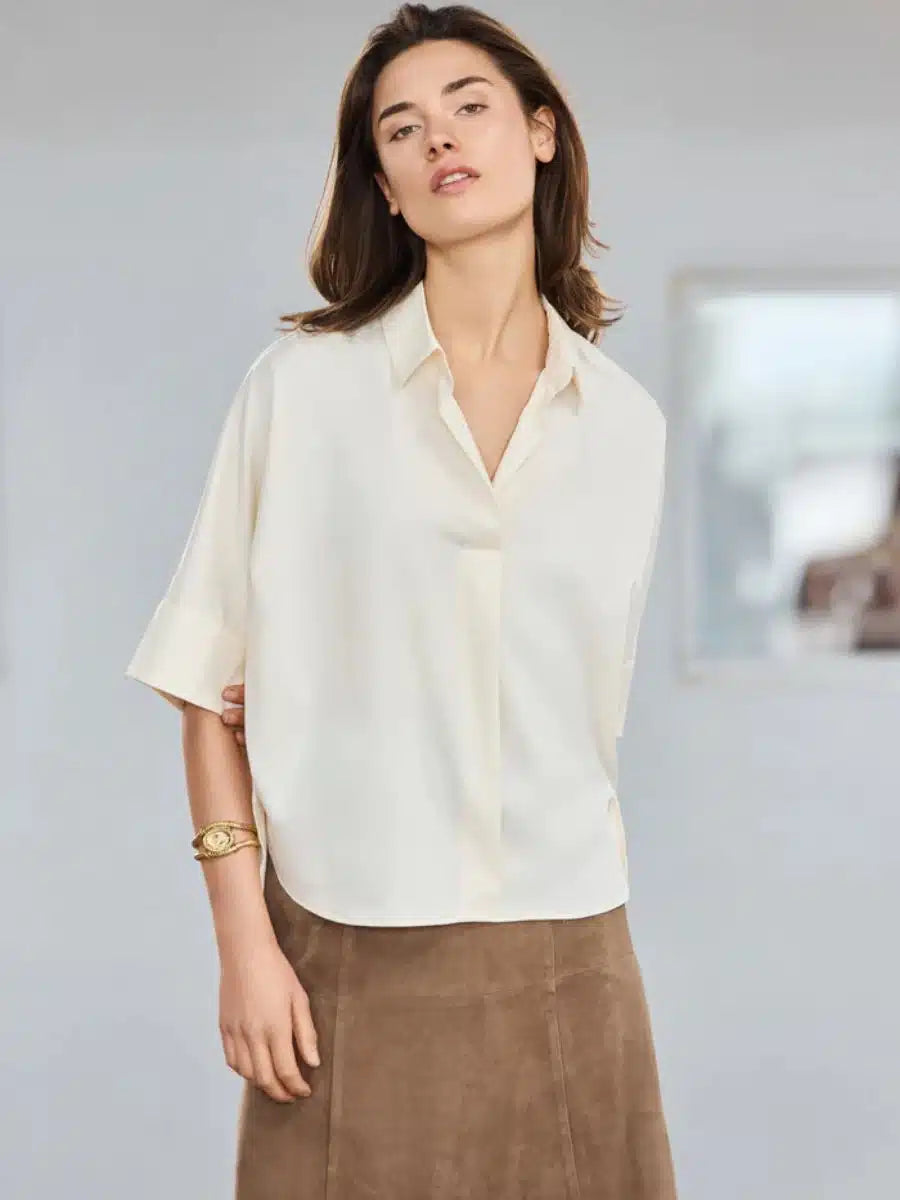 Notyz-BTF Bamboo Oversize Shirt - Hvit (500127)