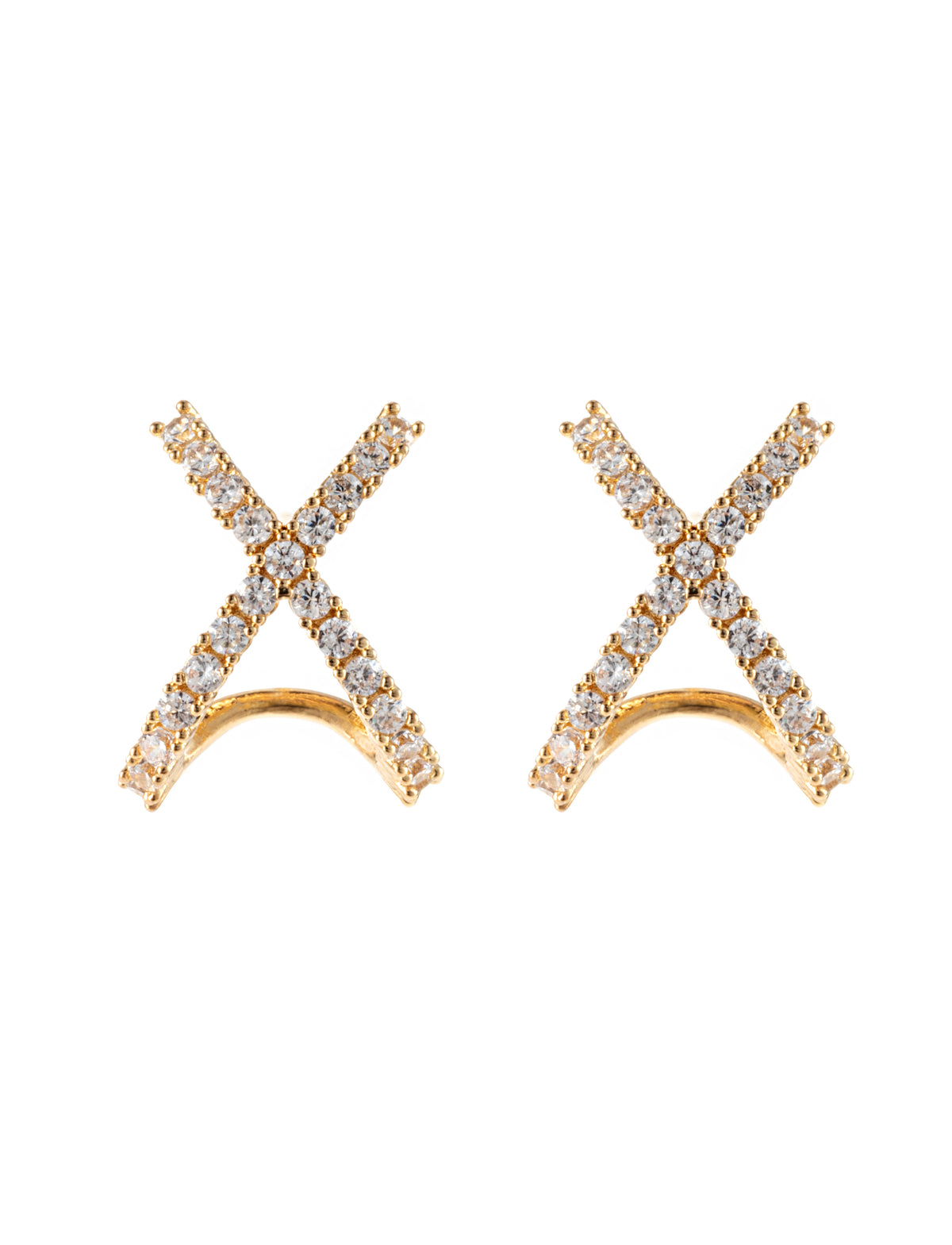 ByJolima Cross Earring Gold – produktbilde 2
