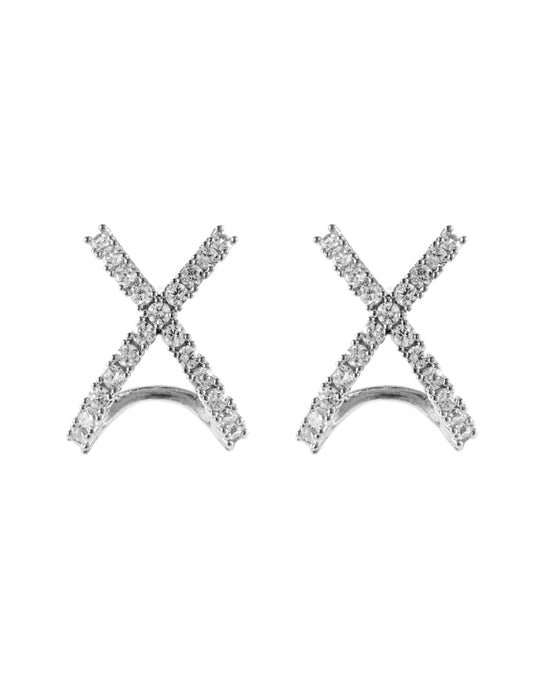 ByJolima Cross Earring Silver