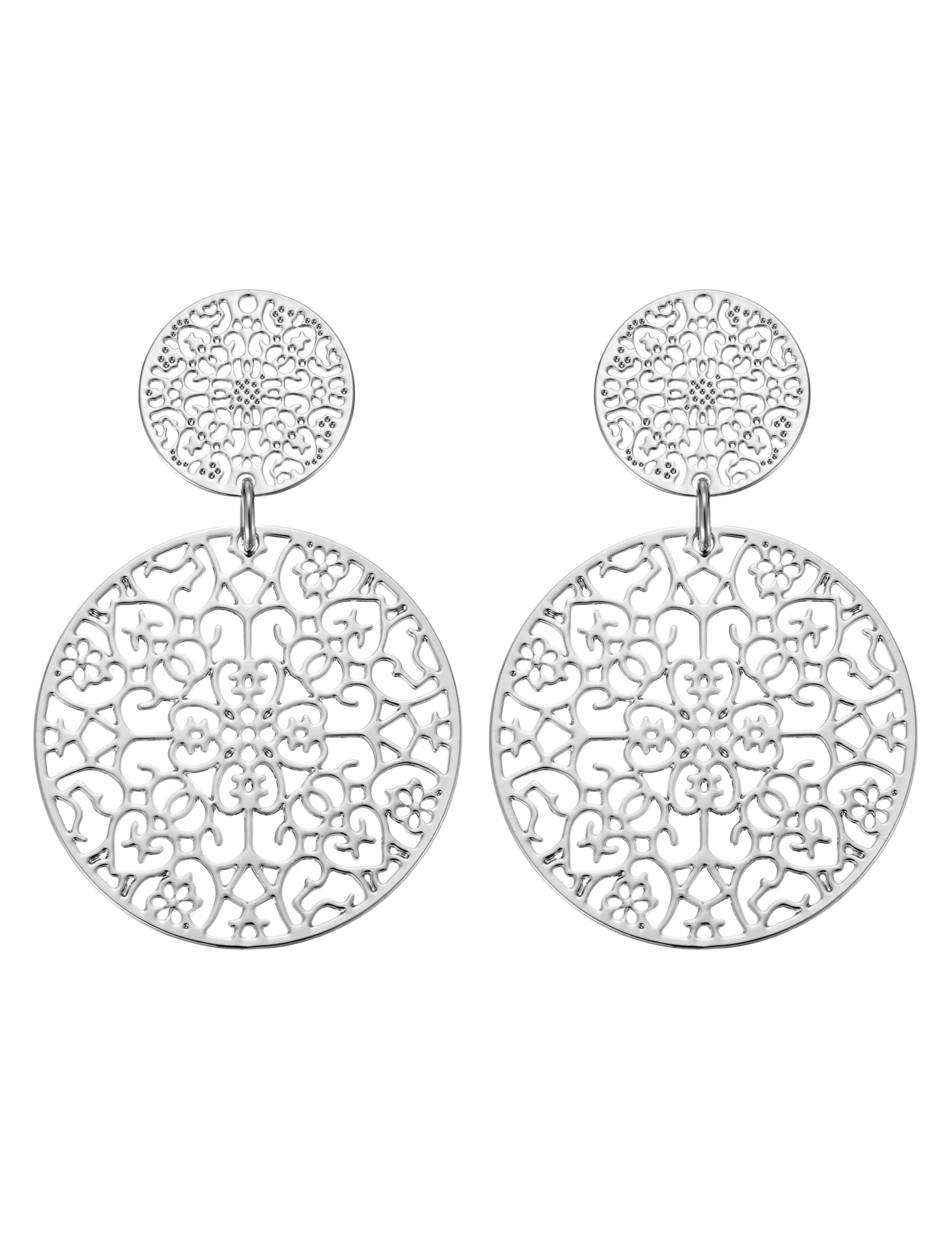 ByJolima Double Spinn Earring Silver – produktbilde 2