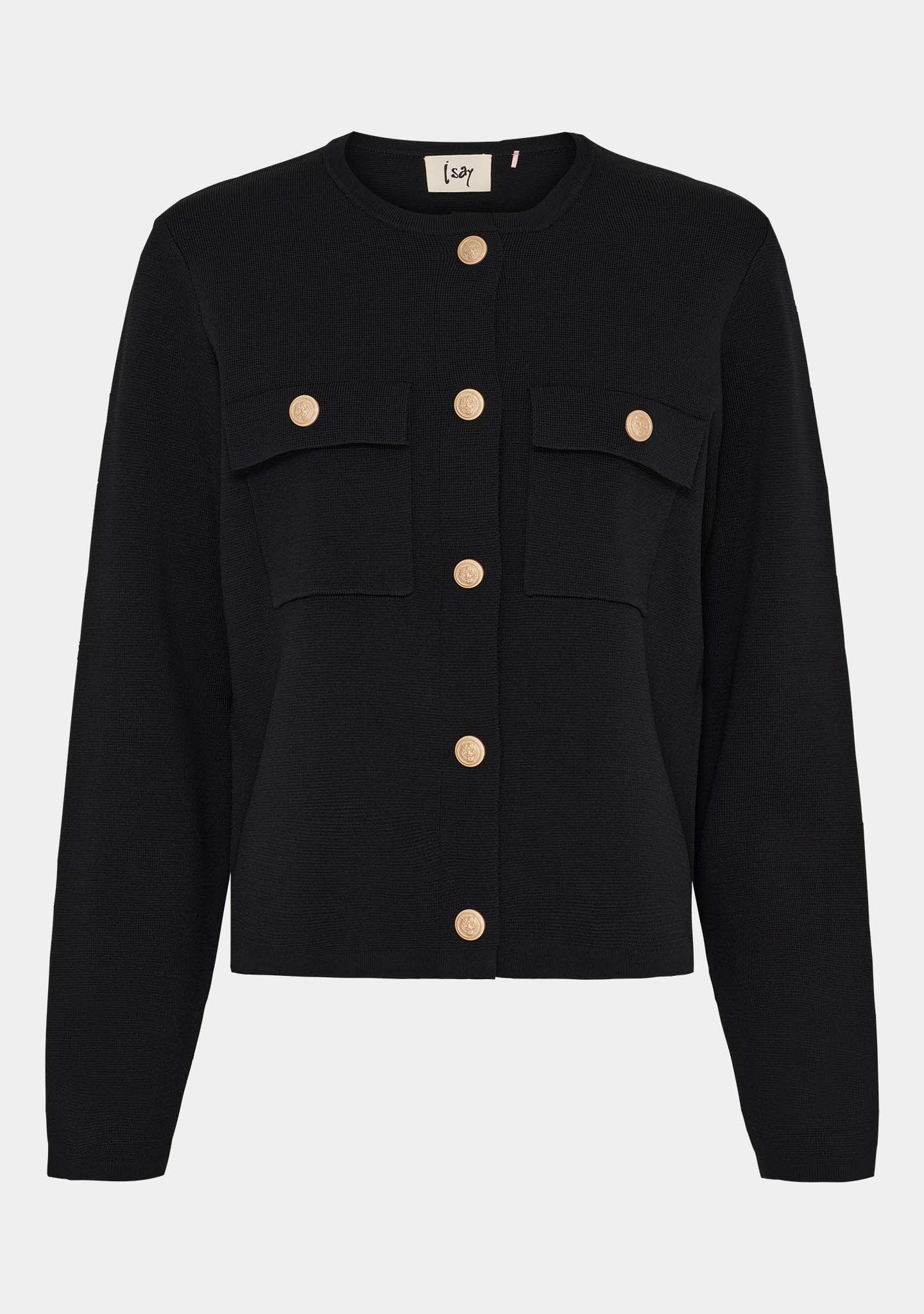 Isay Jena Pocket Cardigan Black