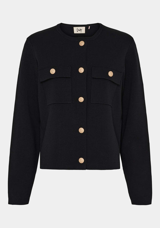 Isay Jena Pocket Cardigan Black