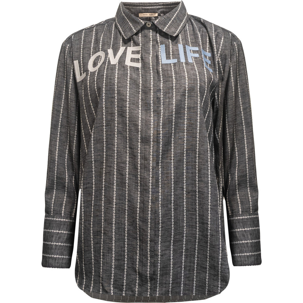Costamani Letters Shirt Black