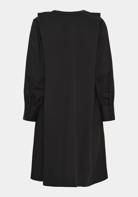 Isay Sigga V- Flounce Dress Black