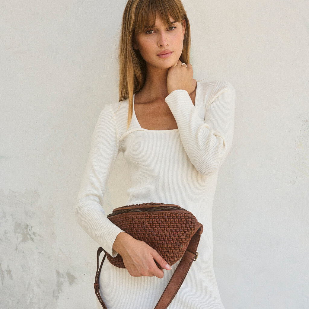 Depeche Bumbag Flettet Brun