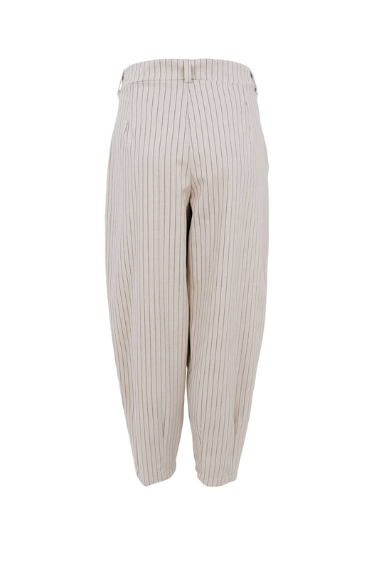 Black Colour Milano Barrel Pant - Kit stripe