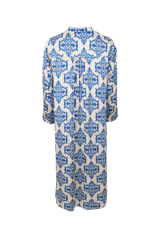Black Colour Zentha Satengkjole - Off White Blue